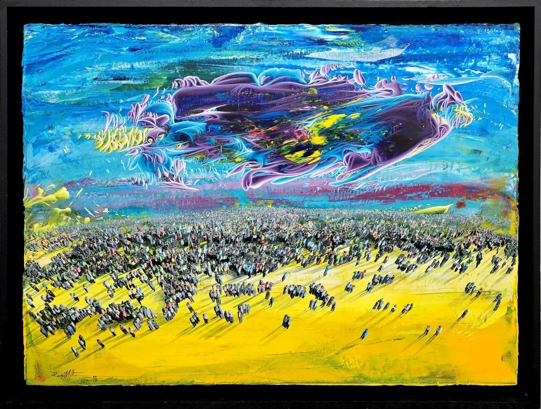 yakınlaştır "İsimsiz" eseri RAŞİT ALTUN tarafından 61x81 cm ölçülerinde Tuval üzeri akrilik boya tekniği ile yapılmıştır.
