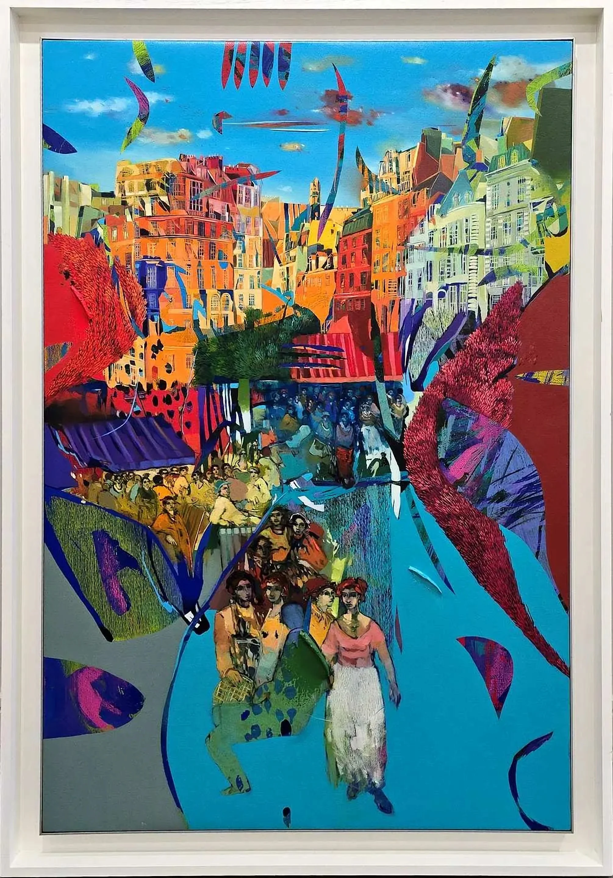 "Cafe Paris" eseri HAKAN ESMER tarafından 2018 yılında 120x80 cm ölçülerinde Tuval üzeri yağlı boya tekniği ile yapılmıştır.