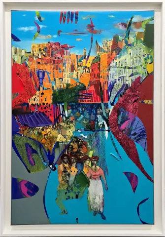 "Cafe Paris" eseri HAKAN ESMER tarafından 2018 yılında 120x80 cm ölçülerinde Tuval üzeri yağlı boya tekniği ile yapılmıştır.