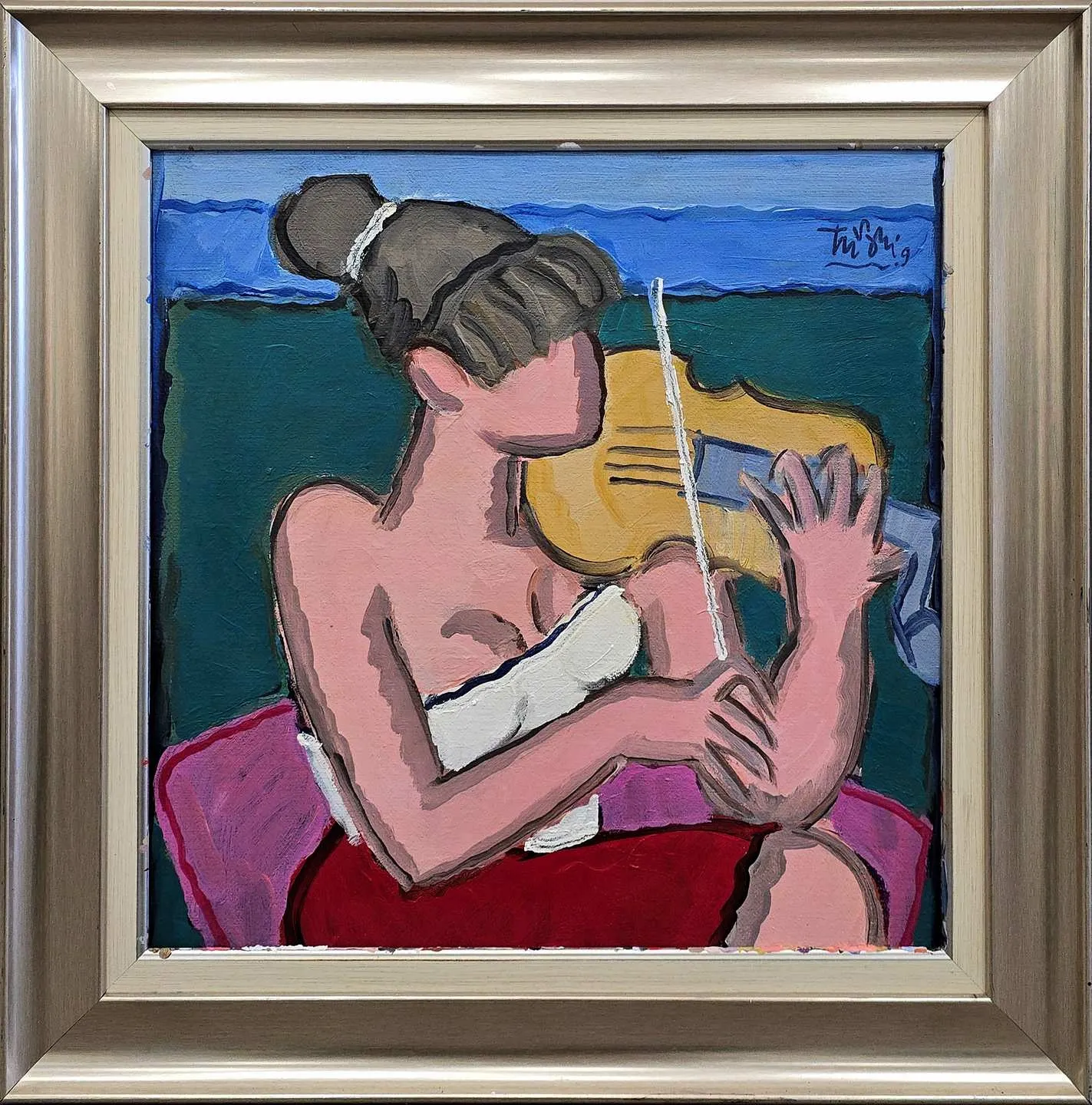 "Kemancı Kız" eseri ADNAN TURANİ tarafından 2009 yılında 50x50 cm ölçülerinde Tuval üzeri yağlı boya tekniği ile yapılmıştır.