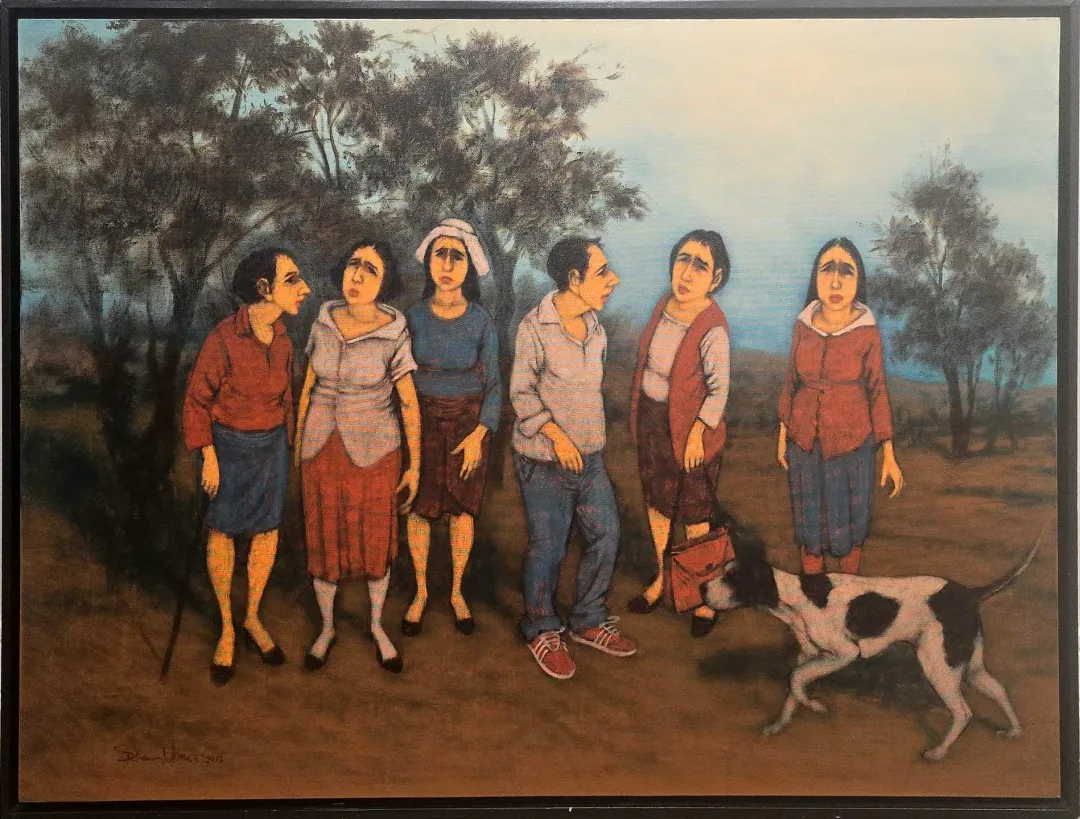 yakınlaştır "İsimsiz" eseri ORHAN UMUT tarafından 2017 yılında 90x120 cm ölçülerinde Tuval üzeri akrilik boya tekniği ile yapılmıştır.