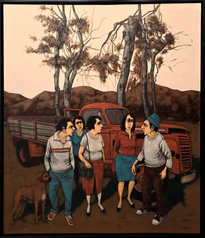 ORHAN UMUT — “İsimsiz”, 2018 "İsimsiz" eseri ORHAN UMUT tarafından 2018 yılında 140x120 cm ölçülerinde Tuval üzeri akrilik boya tekniği ile yapılmıştır.