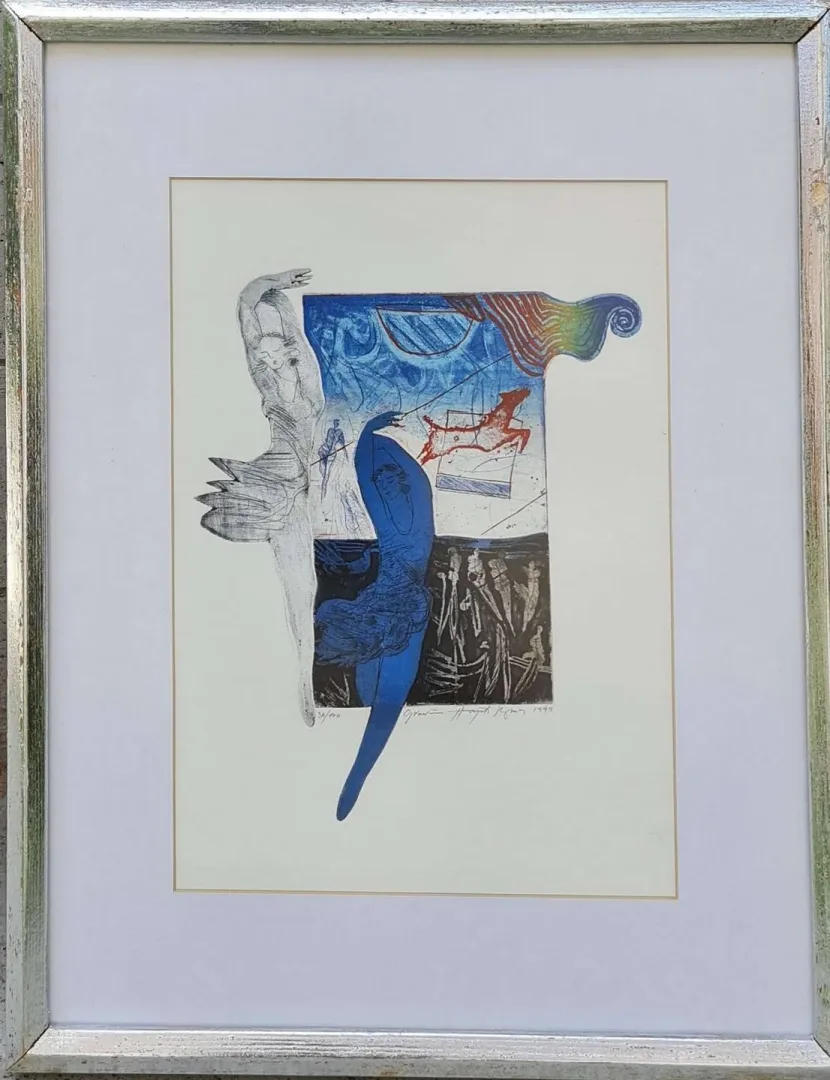 yakınlaştır "Dans - Edisyon 36100" eseri HAYATİ MİSMAN tarafından 1999 yılında 36x26 cm ölçülerinde Gravür - Edisyon 36/100 tekniği ile yapılmıştır.