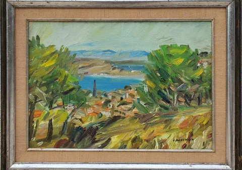 "Dikil'den Peyzaj" eseri İSMAİL ALTINOK tarafından 35x50 cm ölçülerinde Tuval üzeri yağlı boya tekniği ile yapılmıştır.