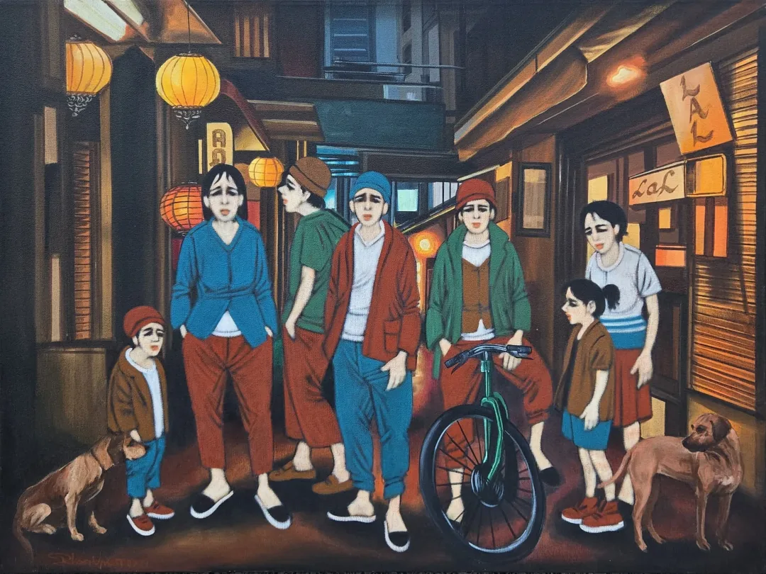 Orhan Umut — İsimsiz, 2024, tuval üzerine akrilik boya, 60×80 cm