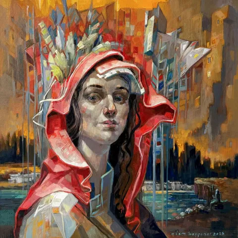 ADEM BAŞPINAR — “Elmas”, 2026 "Elmas" eseri ADEM BAŞPINAR tarafından 2026 yılında 50x50 cm ölçülerinde Tuval üzeri akrilik boya tekniği ile yapılmıştır.