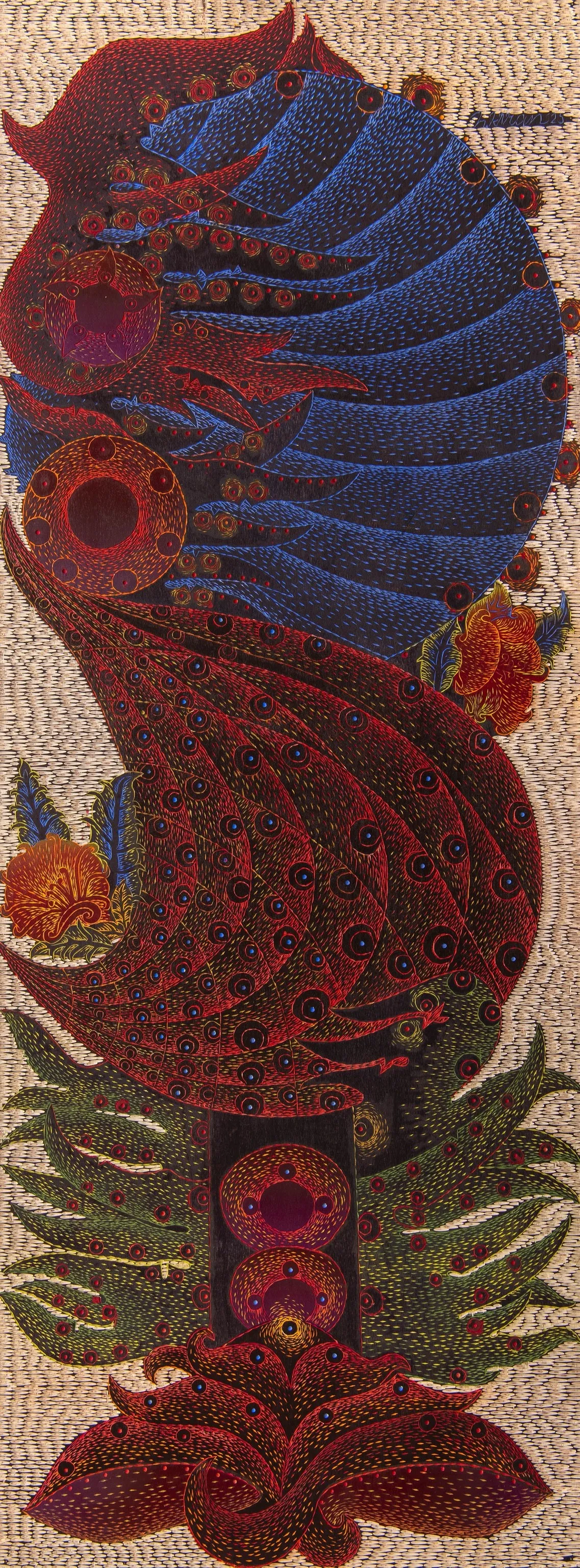 "Çanlar serisi - II" eseri HASAN KIRAN tarafından 2025 yılında 200x74 cm ölçülerinde Ahşap oyma, boyama tekniği ile yapılmıştır.