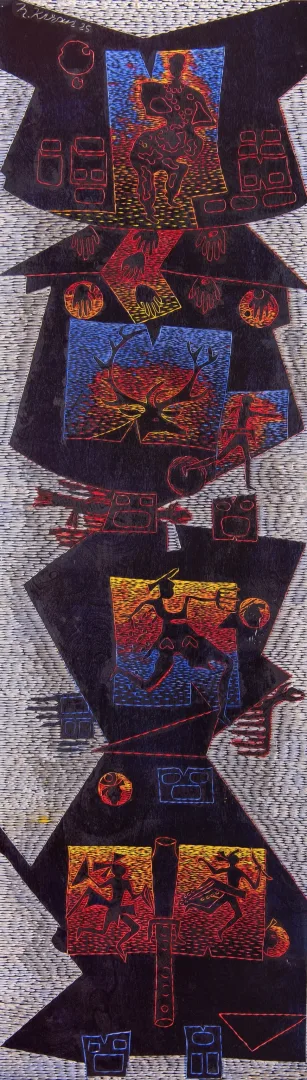 yakınlaştır "Çatalhöyük serisi - I" eseri HASAN KIRAN tarafından 2025 yılında 176x50 cm ölçülerinde Ahşap oyma, boyama tekniği ile yapılmıştır.