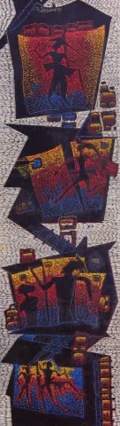 HASAN KIRAN — “Çatalhöyük serisi - IV”, 2025 "Çatalhöyük serisi - IV" eseri HASAN KIRAN tarafından 2025 yılında 176x50 cm ölçülerinde Ahşap oyma, boyama tekniği ile yapılmıştır.