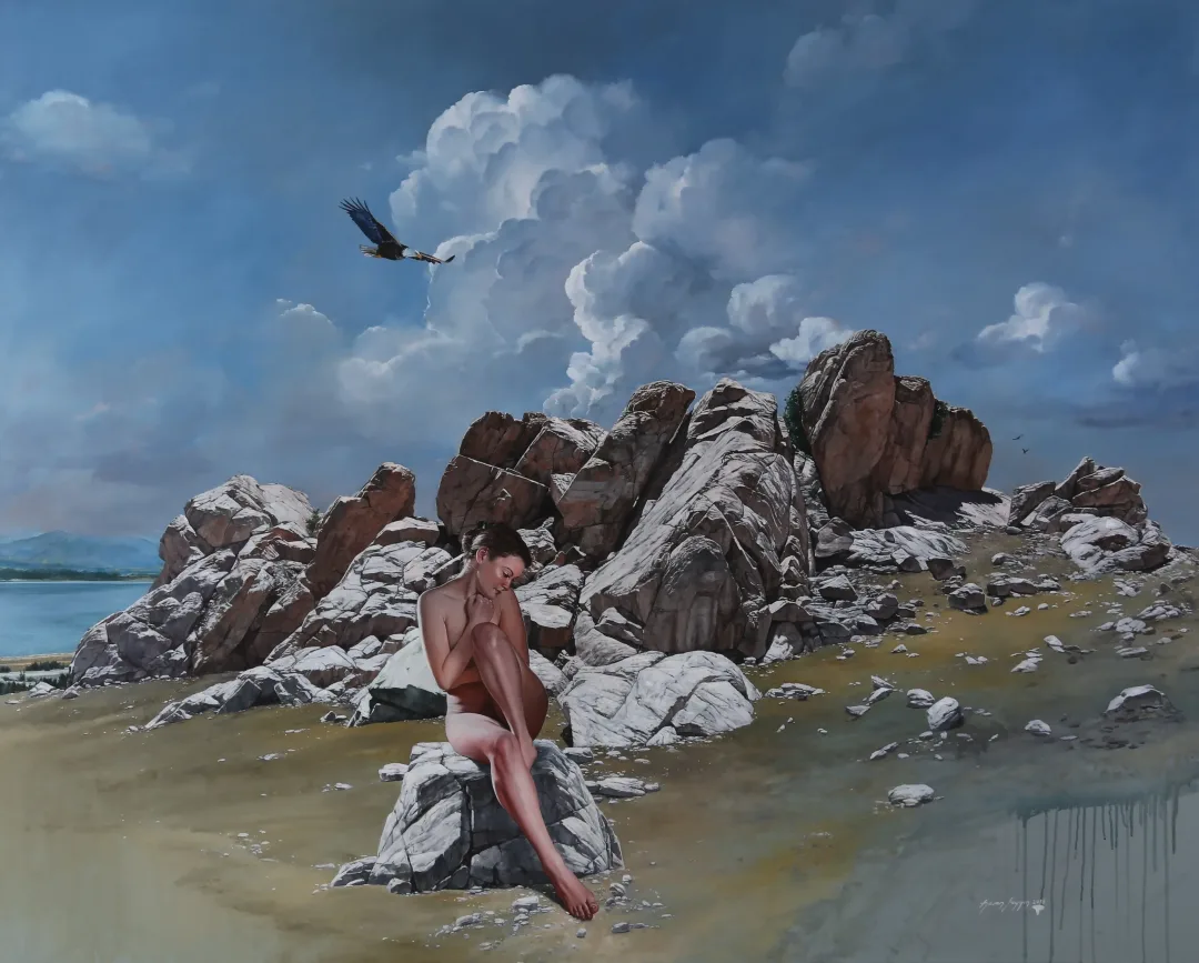 yakınlaştır "Kayaların kızı" eseri HASAN SAYGIN tarafından 2019 yılında 130x162 cm ölçülerinde Tuval üzeri yağlı boya tekniği ile yapılmıştır.