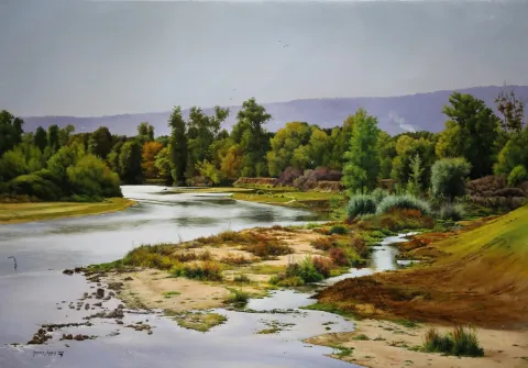 HASAN SAYGIN tarafından 2021 yılında 81x116 cm ölçülerinde Tuval üzeri yağlı boya tekniği ile yapılmıştır.