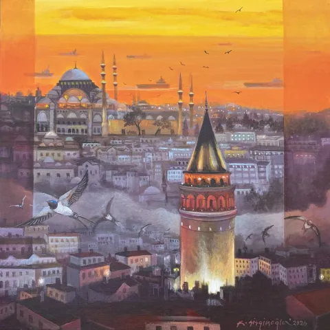 KADİR ŞİŞGİNOĞLU — “Galata'dan Marmara'ya bakış”, 2026 "Galata'dan Marmara'ya bakış" eseri KADİR ŞİŞGİNOĞLU tarafından 2026 yılında 50x50 cm ölçülerinde Tuval üzeri akrilik boya tekniği ile yapılmıştır.