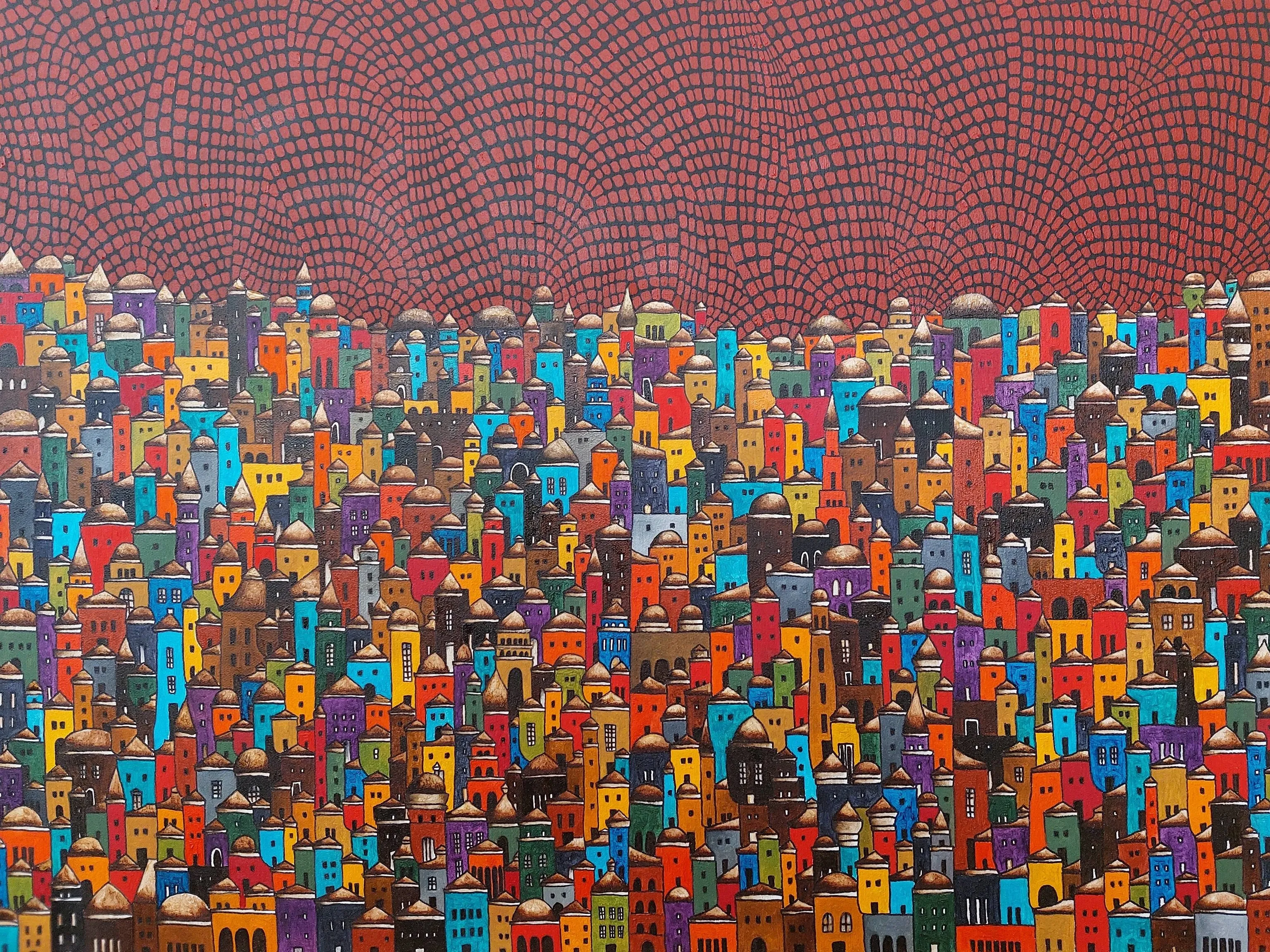"Ubuntu - I" eseri BİNNUR YÜCEBAŞ RUOCCO tarafından 2026 yılında 60x80 cm ölçülerinde Tuval üzeri yağlı boya tekniği ile yapılmıştır.
