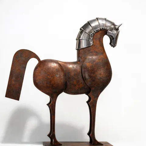 CEM GÜNEY ÇEVİKBAŞ — “Warmor - III - Likyanın atları”, 2026 "Warmor - III - Likyanın atları" eseri CEM GÜNEY ÇEVİKBAŞ tarafından 2026 yılında 50x40x12 cm ölçülerinde Polyester, demir tozu tekniği ile yapılmıştır.