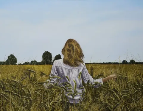 ÖZLEM ÇAKMAK — “Umay 1”, 2026 "Umay 1" eseri ÖZLEM ÇAKMAK tarafından 2026 yılında 70x90 cm ölçülerinde Keten tuval üzeri yağlı boya tekniği ile yapılmıştır.
