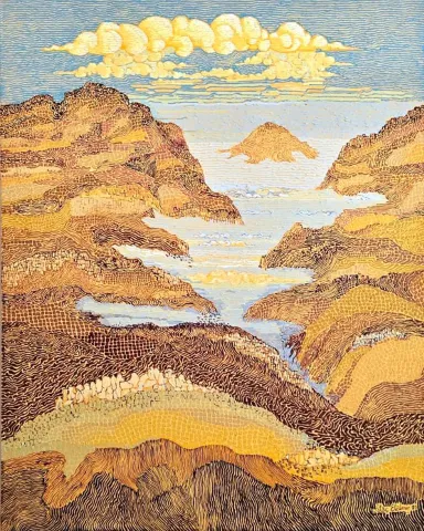 ATAÇ ELALMIŞ — “Peyzaj”, 2025 "Peyzaj" eseri ATAÇ ELALMIŞ tarafından 2025 yılında 100x80 cm ölçülerinde Tuval üzeri yağlı boya tekniği ile yapılmıştır.