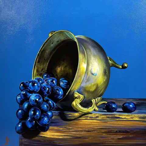 HÜSEYİN FEYZULLAH — “Yeni hasat - I”, 2026 "Yeni hasat - I" eseri HÜSEYİN FEYZULLAH tarafından 2026 yılında 50x50 cm ölçülerinde Tuval üzeri yağlı boya tekniği ile yapılmıştır.