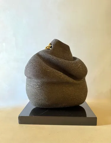 ESER BAŞARAN — “Ben, bizzat, kendim”, 2026 "Ben, bizzat, kendim" eseri ESER BAŞARAN tarafından 2026 yılında 34x31 cm ölçülerinde Seramik, elle şekillendirme, altın lüster tekniği ile yapılmıştır.