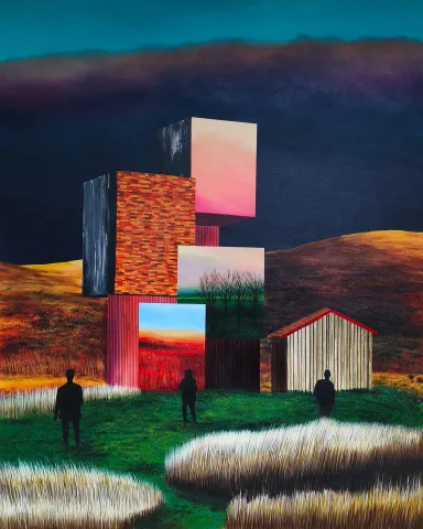 ARDA SELİM — “Eklenme”, 2026 "Eklenme" eseri ARDA SELİM tarafından 2026 yılında 150x120 cm ölçülerinde Tuval üzerine akrilik boya tekniği ile yapılmıştır.