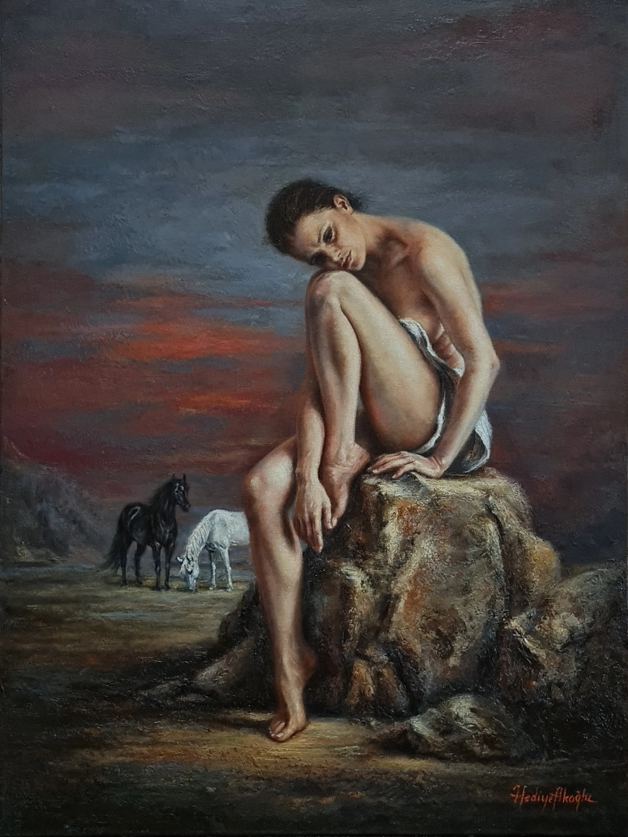 "Özlem" eseri HEDİYE AKOĞLU tarafından 2026 yılında 80x60 cm ölçülerinde Tuval üzeri yağlı boya tekniği ile yapılmıştır.