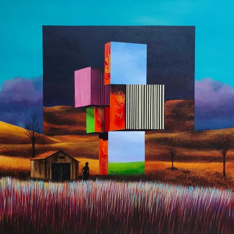 ARDA SELİM — “Sınırlandırılmış Alan”, 2026 "Sınırlandırılmış Alan" eseri ARDA SELİM tarafından 2026 yılında 60x60 cm ölçülerinde Tuval üzerine akrilik boya tekniği ile yapılmıştır.