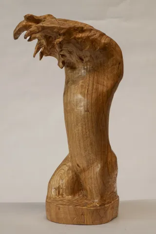 BAHADIR YAVUZ AYDIN — “Tree of the changing waves”, 2024 "Tree of the changing waves" eseri BAHADIR YAVUZ AYDIN tarafından 2024 yılında 42x23x16 cm ölçülerinde Çam ağacı tekniği ile yapılmıştır.