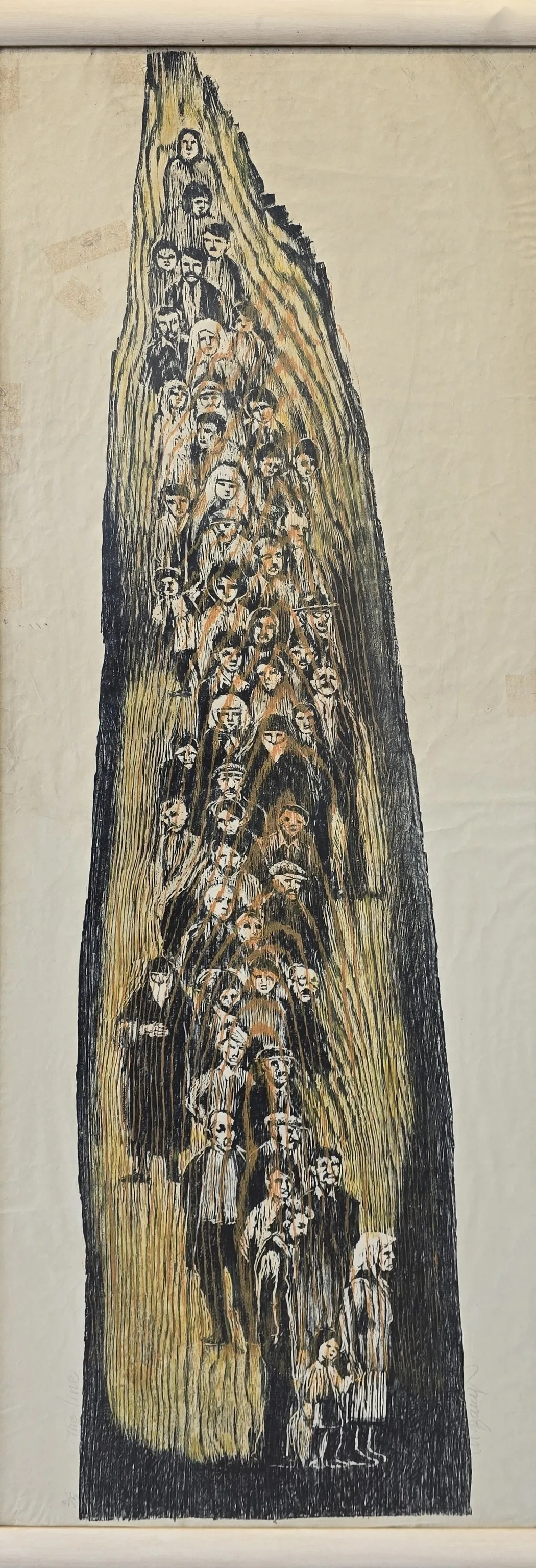 "The Line" eseri MUAMMER BAKIR tarafından 98x33.5 cm ölçülerinde Ağaç Baskı (Ed. 2/5) tekniği ile yapılmıştır.