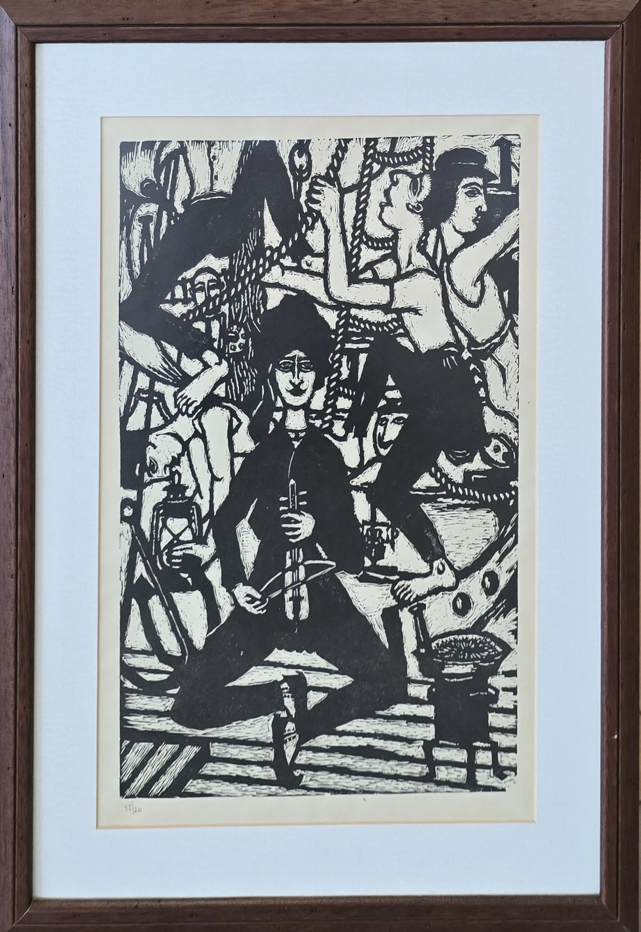 "Lazlar" eseri TURGUT ZAİM tarafından 1982 yılında 48x33 cm ölçülerinde Gravür (Ed. 13/20) tekniği ile yapılmıştır.
