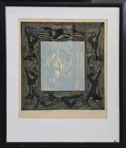 MUAMMER BAKIR — “Ağlarsa Anam Ağlar” "Ağlarsa Anam Ağlar" eseri MUAMMER BAKIR tarafından 41x35 cm ölçülerinde Ağaç Baskı (Ed. 3/5) tekniği ile yapılmıştır.