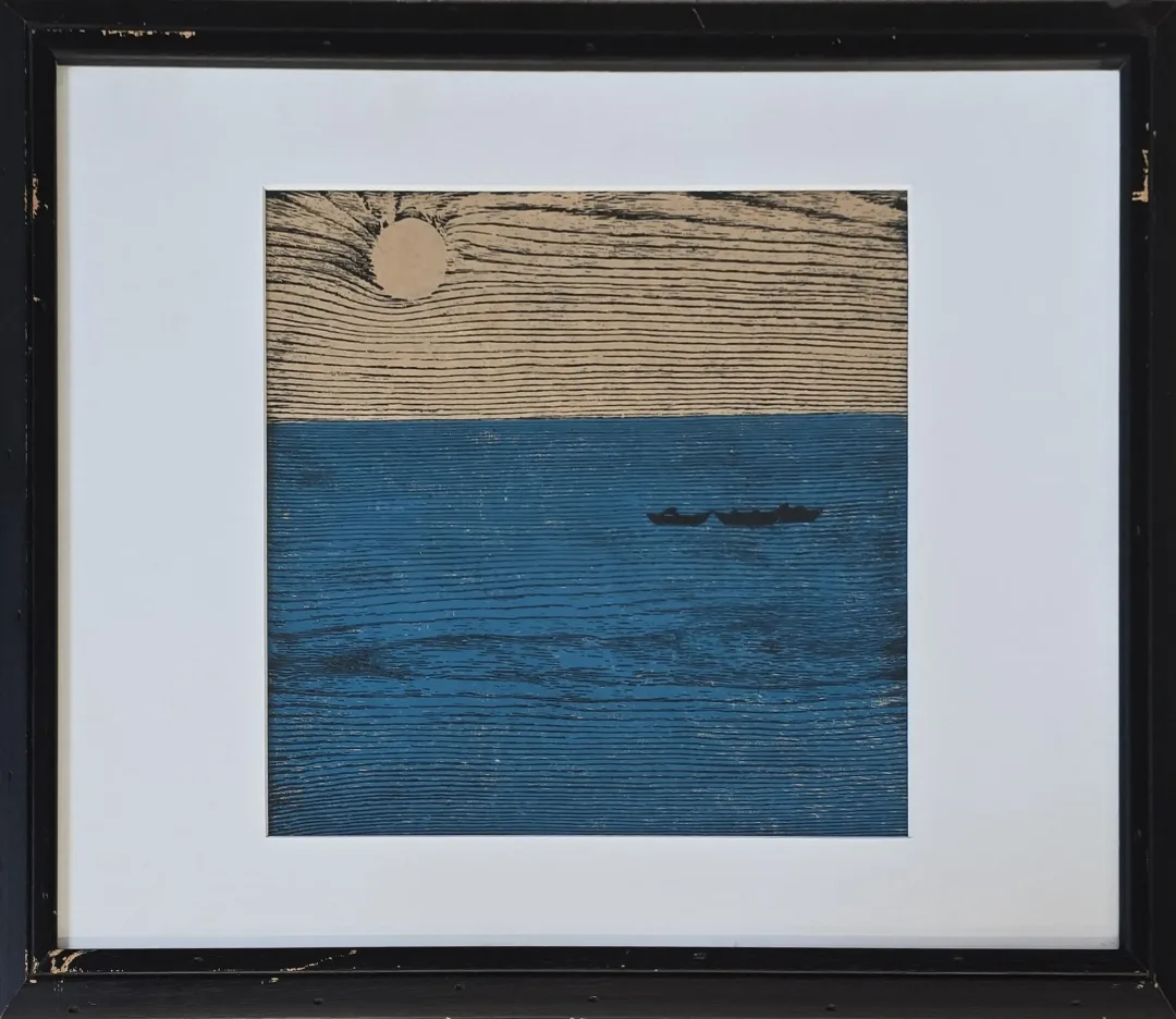 yakınlaştır "Deniz Ve Ay" eseri MUAMMER BAKIR tarafından 26x30 cm ölçülerinde Ağaç Baskı tekniği ile yapılmıştır.
