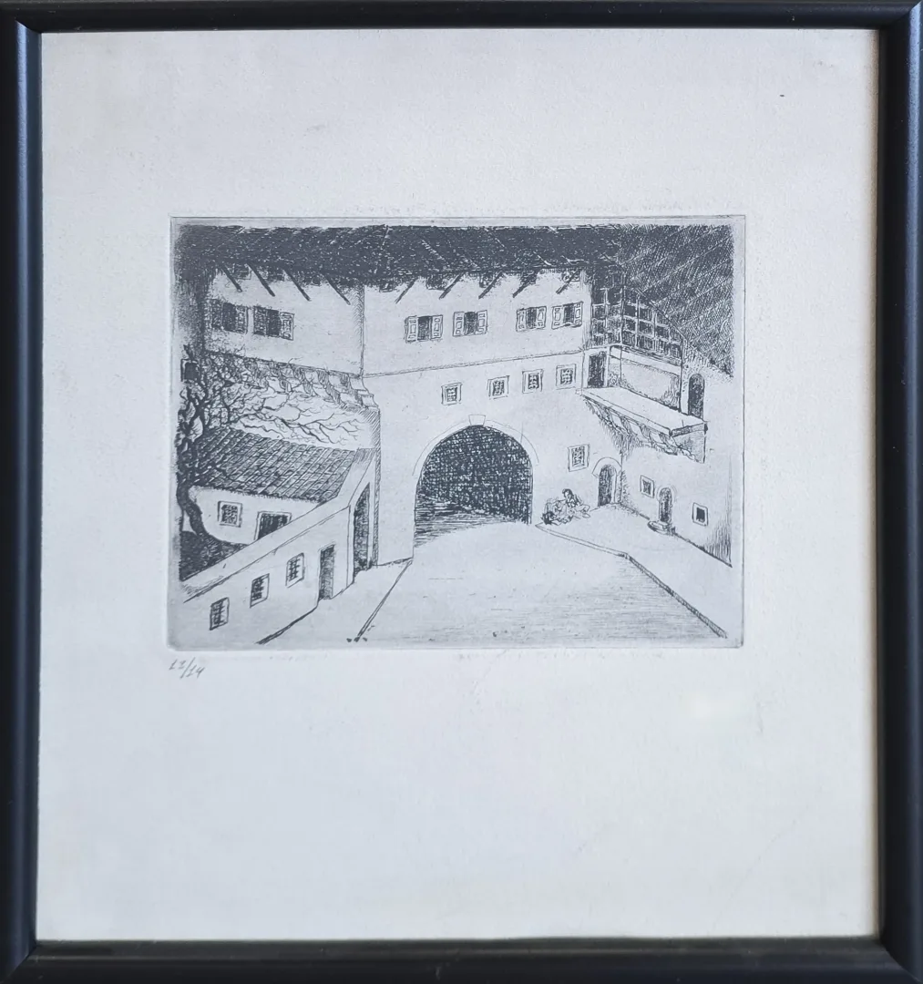 yakınlaştır "Han Kapısı" eseri TURGUT ZAİM tarafından 16x15 cm ölçülerinde Gravür (Ed. 13/14) tekniği ile yapılmıştır.