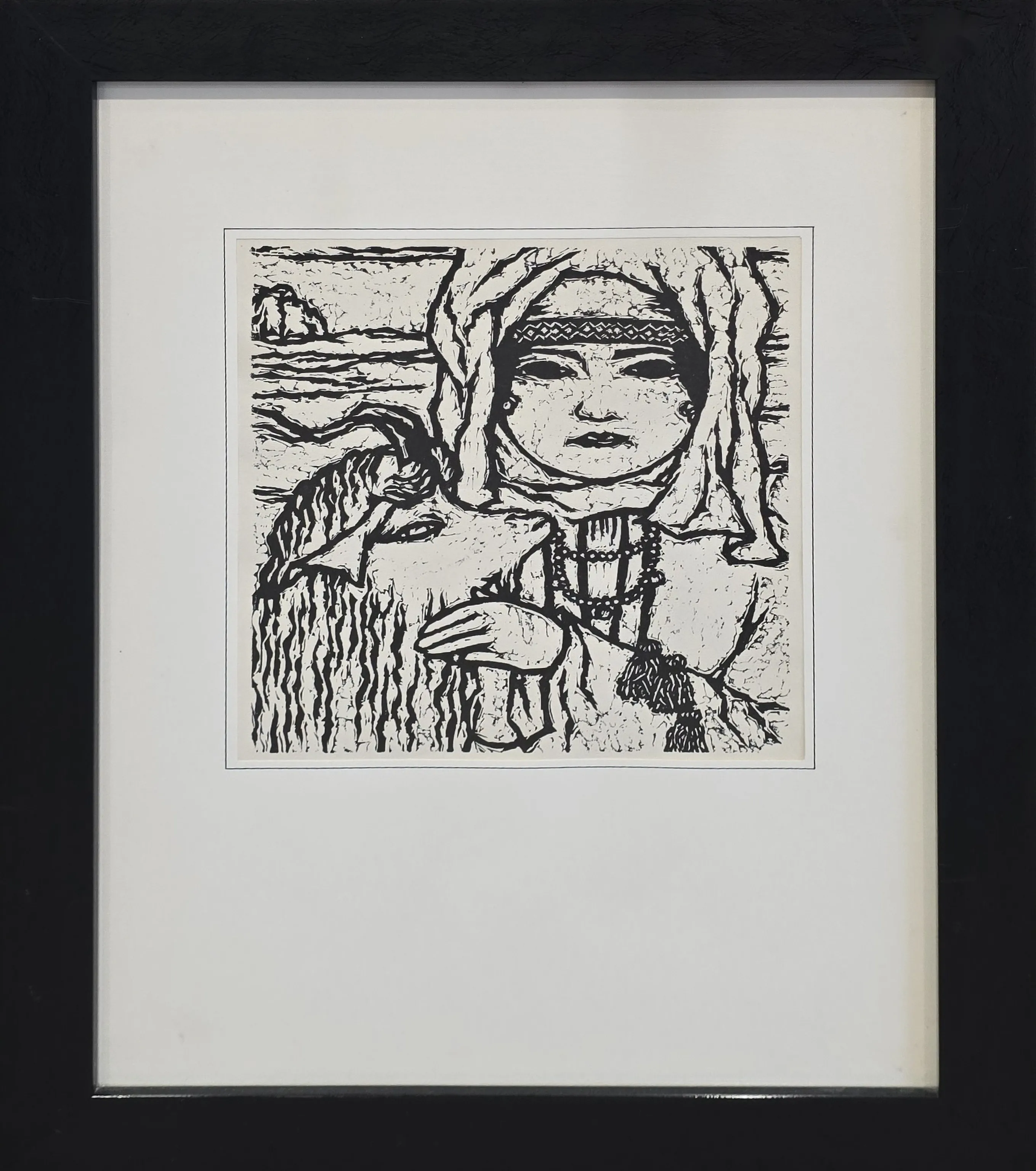 "Tiftik Keçisi Ve Kadın" eseri TURGUT ZAİM tarafından 26x23 cm ölçülerinde Gravür tekniği ile yapılmıştır.