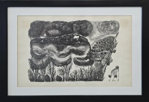 "İsimsiz(Paris)" eseri FÜREYA KORAL tarafından 1951 yılında 37x54 cm ölçülerinde Gravür tekniği ile yapılmıştır.