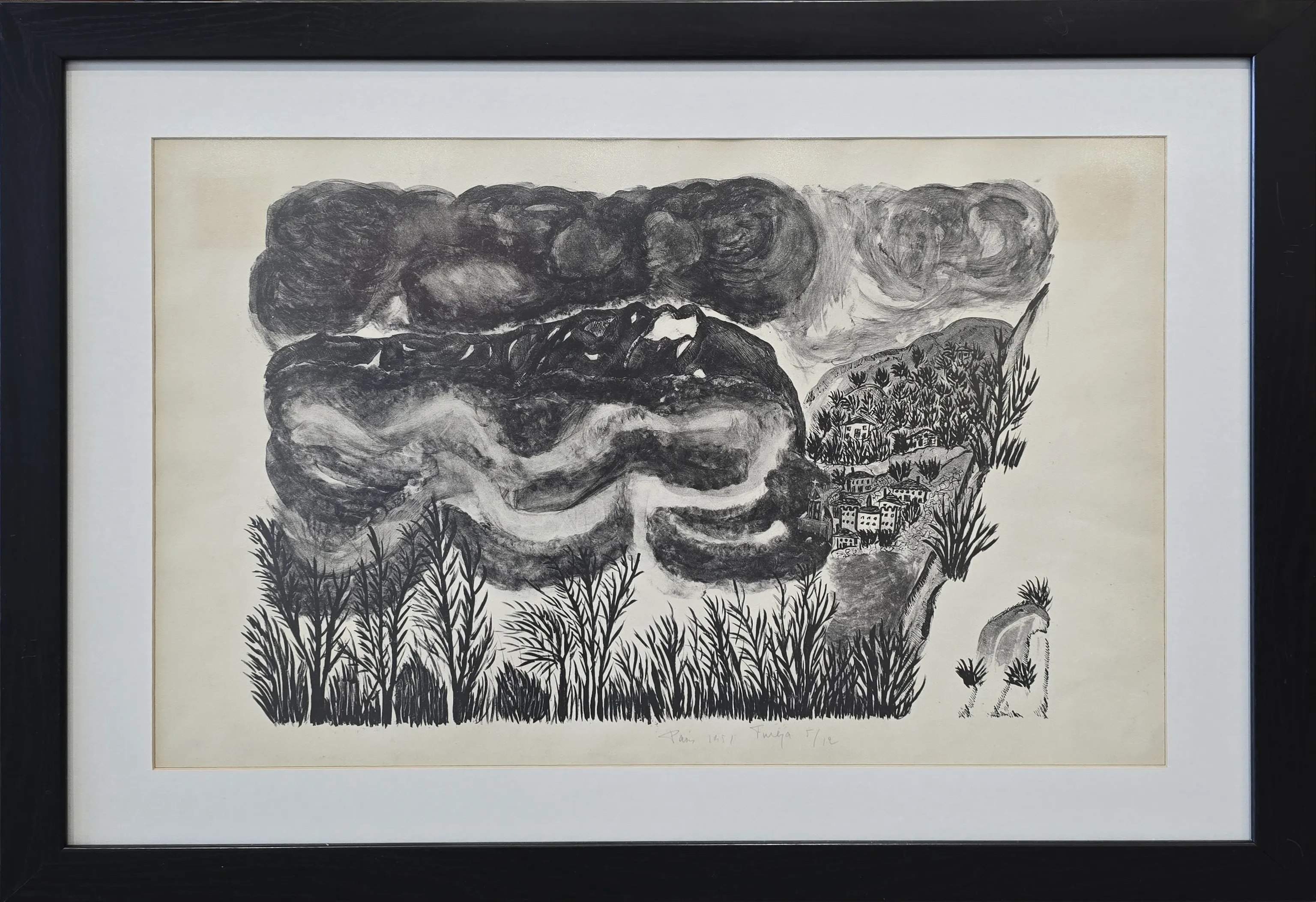 "İsimsiz(Paris)" eseri FÜREYA KORAL tarafından 1951 yılında 37x54 cm ölçülerinde Gravür tekniği ile yapılmıştır.