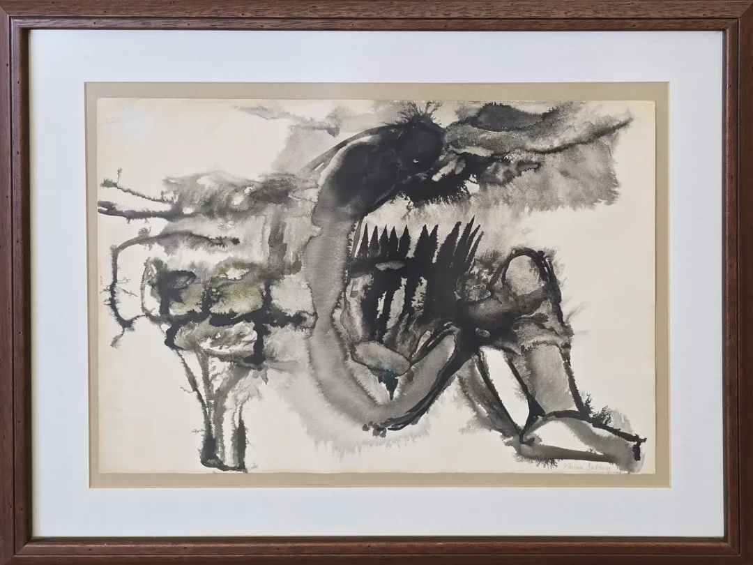 yakınlaştır "İsimsiz" eseri NAİME SALTAN tarafından 30x40 cm ölçülerinde Kağıt üzeri çini mürekkebi tekniği ile yapılmıştır.
