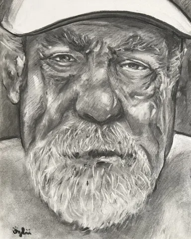 NECMETTİN ÖZLÜ — “Otoportre”, 2025 "Otoportre" eseri NECMETTİN ÖZLÜ tarafından 2025 yılında 30x24 cm ölçülerinde Kağıt üzeri füzen tekniği ile yapılmıştır.