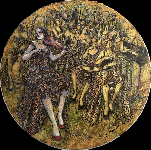DERYA YILDIZ — “İsimsiz”, 2025 "İsimsiz" eseri DERYA YILDIZ tarafından 2025 yılında 80x80 cm ölçülerinde Tuval üzeri yağlı boya tekniği ile yapılmıştır.
