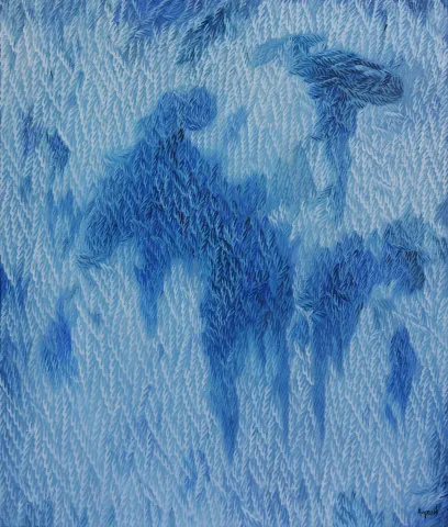 AHMET YEŞİL — “İz - İmgeler”, 2024 "İz - İmgeler" eseri AHMET YEŞİL tarafından 2024 yılında 100x85 cm ölçülerinde Tuval üzeri yağlı boya tekniği ile yapılmıştır.
