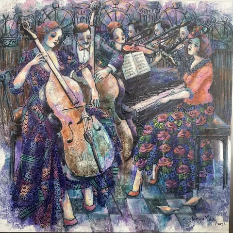 DERYA YILDIZ — “isimsiz”, 2026 "isimsiz" eseri DERYA YILDIZ tarafından 2026 yılında 50x50 cm ölçülerinde Tuval üzeri yağlı boya tekniği ile yapılmıştır.