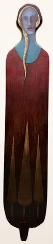 FATMA KARA — 2026 Bu eser FATMA KARA tarafından 2026 yılında 178x33 cm ölçülerinde Polyester döküm ve ahşap üzeri yağlı boya tekniği ile yapılmıştır.
