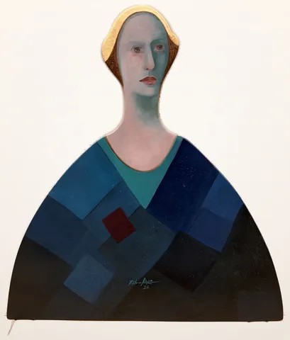 FATMA KARA — 2026 Bu eser FATMA KARA tarafından 2026 yılında 76x68 cm ölçülerinde Polyester döküm üzeri yağlı boya tekniği ile yapılmıştır.