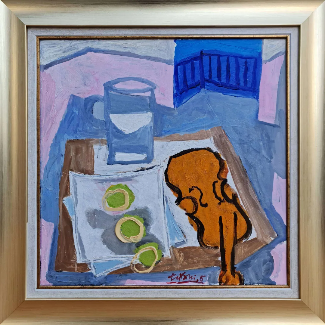 "Kemanlı Masa" eseri ADNAN TURANİ tarafından 2005 yılında 50x50 cm ölçülerinde Tuval üzeri yağlı boya tekniği ile yapılmıştır.