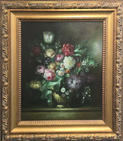 "Natürmort" eseri COLLINS - AMERİKALI SANATÇI tarafından 60x50 cm ölçülerinde Tuval üzeri yağlı boya tekniği ile yapılmıştır.