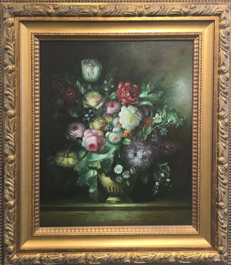 "Natürmort" eseri COLLINS - AMERİKALI SANATÇI tarafından 60x50 cm ölçülerinde Tuval üzeri yağlı boya tekniği ile yapılmıştır.
