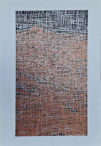DEVRİM ERBİL — “Soyutlama ve Ritim”, 2011 "Soyutlama ve Ritim" eseri DEVRİM ERBİL tarafından 2011 yılında 88x61 cm ölçülerinde Serigrafi tekniği ile yapılmıştır.