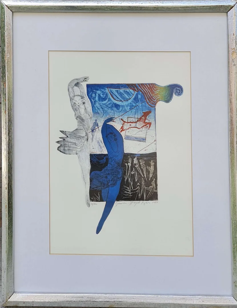 "Dans - Edisyon 36/100" eseri HAYATİ MİSMAN tarafından 1999 yılında 36x26 cm ölçülerinde Gravür tekniği ile yapılmıştır.