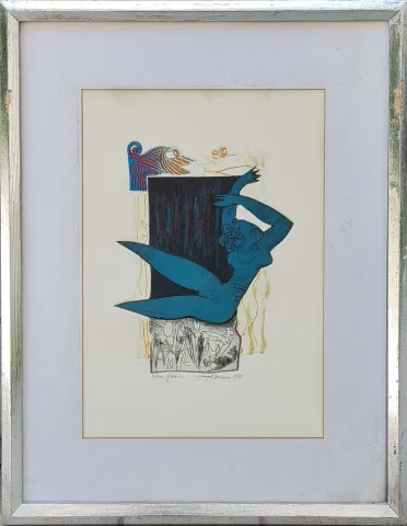 HAYATİ MİSMAN — “İsimsiz”, 1998 "İsimsiz" eseri HAYATİ MİSMAN tarafından 1998 yılında 36x26 cm ölçülerinde Gravür tekniği ile yapılmıştır.