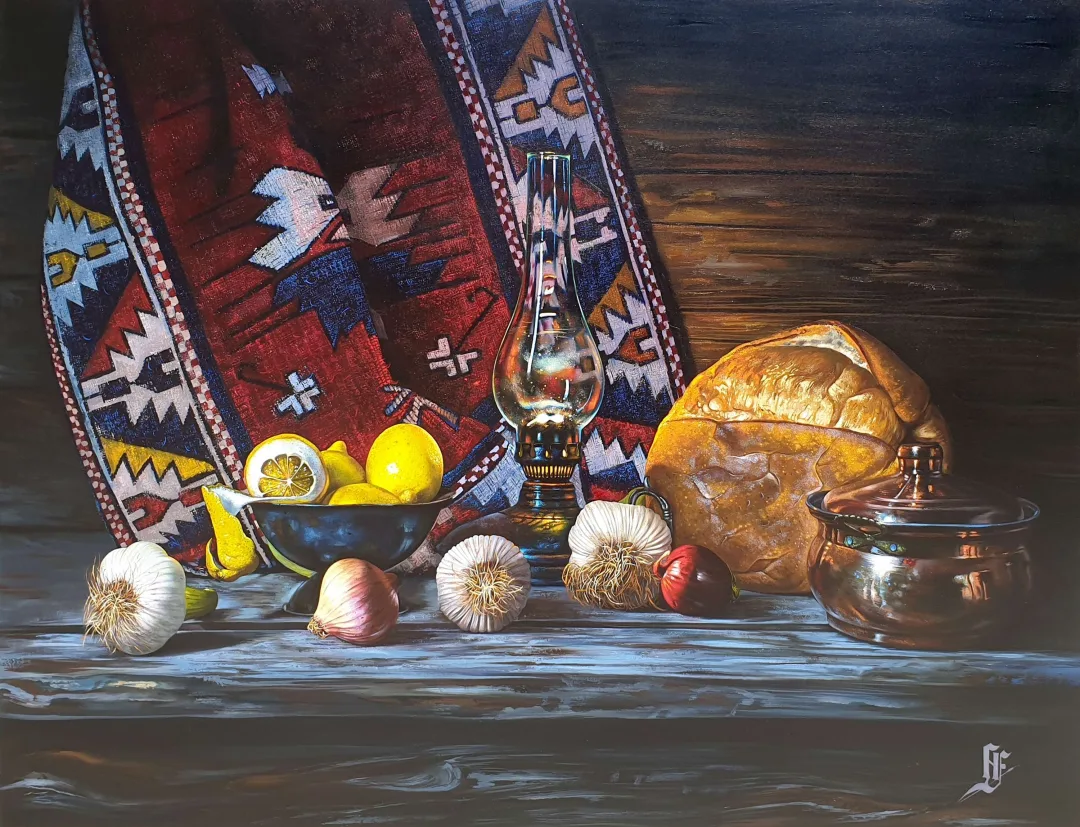 "İsimsiz" eseri HÜSEYİN FEYZULLAH tarafından 2020 yılında 90x120 cm ölçülerinde Tuval üzeri yağlı boya tekniği ile yapılmıştır.