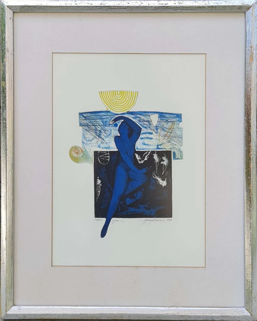 "İsimsiz" eseri HAYATİ MİSMAN tarafından 1998 yılında 36x26 cm ölçülerinde Gravür tekniği ile yapılmıştır.