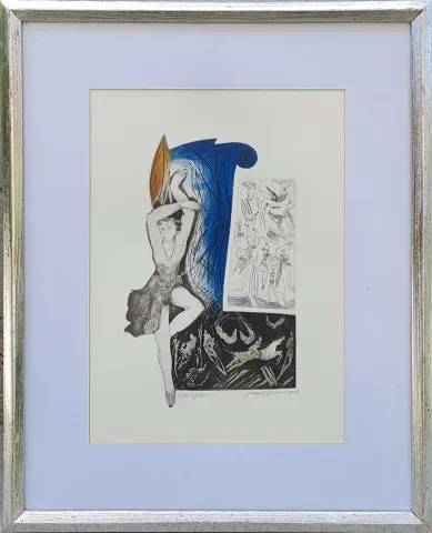 HAYATİ MİSMAN — “İsimsiz”, 1998 "İsimsiz" eseri HAYATİ MİSMAN tarafından 1998 yılında 36x26 cm ölçülerinde Gravür tekniği ile yapılmıştır.